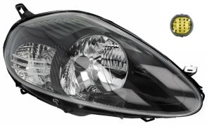 PHARE FIAT GRANDE PUNTO 2005-2008 14 BROCHES / BASE NOIRE / DROIT