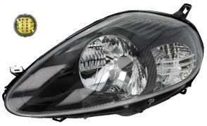 PHARE AVANT FIAT PUNTO 2005-2008 14 BROCHES / BASE NOIRE / GAUCHE