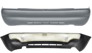 PARE-CHOCS FORD ESCORT 1995-1999 ARRIÈRE / AVEC RENFORT / AVEC APPRET