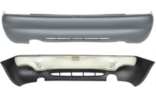 PARE-CHOCS FORD ESCORT 1995-1999 ARRIÈRE / MODÈLE 16V-TDI / AVEC RENFORT MOUSSE / AVEC APPRET