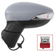 RÉTROVISEUR FORD FIESTA 2008-2013 ÉLÉCTRIQUE / FEU CLIGNOTANT / CONVEXE / AVEC APPRET / GAUCHE