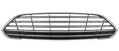 GRILLE FORD FIESTA 2013-2017 PARE-CHOCS AVANT / SUPÉRIEURE / AVEC MOULURE CHROMÉE / CENTRALE 