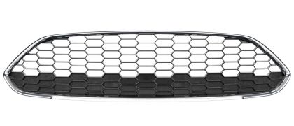 GRILLE FORD FIESTA 2013-2017 PARE-CHOCS AVANT / SUPÉRIEURE / RAYON DE MIEL / AVEC MOULURE CHROMÉE / CENTRALE 