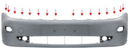PARE-CHOCS FORD FOCUS 1999-2001 AVANT / MODÈLE GHIA / AVEC APPRET