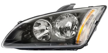 PHARE AVANT FORD FOCUS 2005-2008 BASE NOIRE / GAUCHE