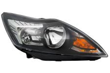PHARE AVANT FORD FOCUS 2008-2011 BASE NOIRE / CHROMÉ / DROIT