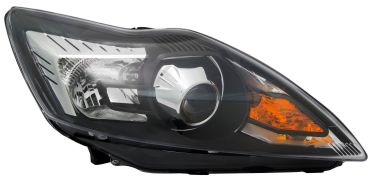 PHARE AVANT FORD FOCUS 2008-2011 XENON / BASE NOIRE / CHROMÉ / DROIT