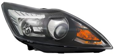 PHARE AVANT FORD FOCUS 2008-2011 AVEC FEUX ADAPTATIF (AFS) / BASE NOIRE / CHROMÉ / DROIT