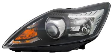 PHARE AVANT FORD FOCUS 2008-2011 AVEC FEUX ADAPTATIF (AFS) / BASE NOIRE / CHROMÉ / GAUCHE