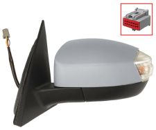 RÉTROVISEUR FORD S-MAX 2006-2010 CONNECTEUR 12 BROCHES / ÉLÉCTRIQUE / CHAUFFANT / FEU CLIGNOTANT / FEU DE SOL / RABATTABLE ÉLÉCTRIQUEMENT / MÉMOIRE / AVEC APPRET / GAUCHE