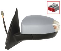 RÉTROVISEUR FORD S-MAX 2006-2010 CONNECTEUR 12 BROCHES / ÉLÉCTRIQUE / CHAUFFANT / FEU CLIGNOTANT / FEU DE SOL / RABATTABLE ÉLÉCTRIQUEMENT / MÉMOIRE / AVEC APPRET / GAUCHE