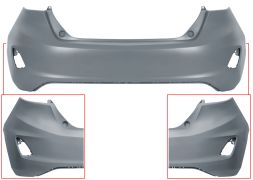 PARE-CHOCS FORD FIESTA 2017-2021 ARRIÈRE / AVEC APPRET