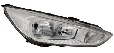 PHARE FORD FOCUS 2015-2018 BASE CHROMÉE / LAMPE H7+H1 / DROIT