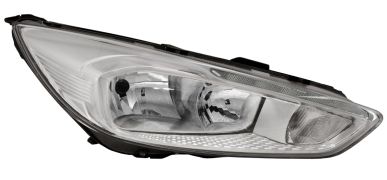 PHARE AVANT FORD FOCUS 2015-2018 BASE CHROMÉE / LAMPE H7+H1+LED / DROIT