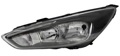 PHARE AVANT FORD FOCUS 2015-2018 BASE NOIRE / LAMPE H7+H1+LED / GAUCHE