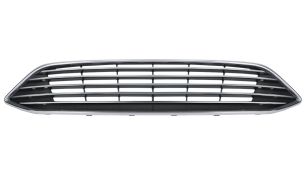 GRILLE FORD FOCUS 2015-2018 PARE-CHOCS AVANT / SUPÉRIEURE / AVEC MOULURE CHROMÉE / CENTRALE 