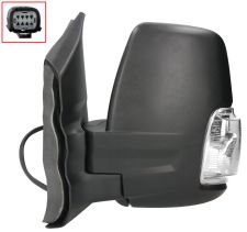RÉTROVISEUR FORD TRANSIT 2014-2019 BRAS COURT / ÉLÉCTRIQUE / CHAUFFANT / FEU CLIGNOTANT BLANC (WY5W) / GAUCHE