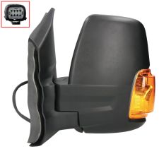 RÉTROVISEUR FORD TRANSIT 2014-2019 BRAS COURT / ÉLÉCTRIQUE / CHAUFFANT / FEU CLIGNOTANT ORANGE (W16W) / GAUCHE