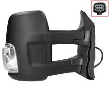 RÉTROVISEUR FORD TRANSIT 2014-2019 BRAS LONG / ÉLÉCTRIQUE / CHAUFFANT / FEU CLIGNOTANT BLANC (WY5W) / DROIT