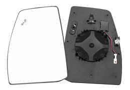 VERRE DE RÉTROVISEUR FORD TRANSIT CUSTOM 2018-2023 AVEC SUPPORT / SUPÉRIEUR / CHAUFFANT / SIDE ASSIST / CONVEXE / GAUCHE