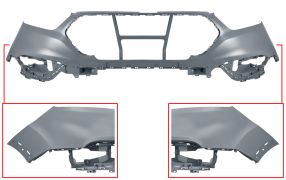PARE-CHOCS FORD TOURNEO CUSTOM 2018-2023 AVANT / SUPÉRIEUR / AVEC TROUS MOULURE AILE / AVEC APPRET