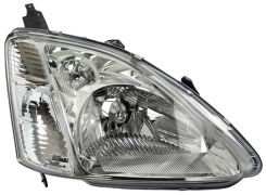 PHARE AVANT HONDA CIVIC 2001-2002 3/5 PORTES / BASE CHROMÉE CLAIRE / DROIT