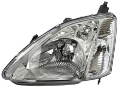 PHARE AVANT HONDA CIVIC 2001-2002 3/5 PORTES / BASE CHROMÉE CLAIRE / GAUCHE