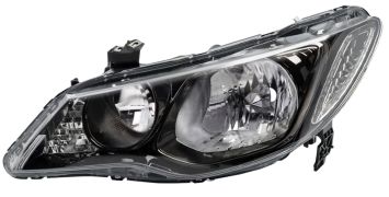 PHARE AVANT HONDA CIVIC 2009-2012 4 PORTES / BASE NOIRE / GAUCHE