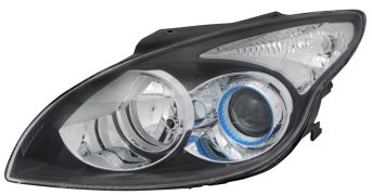 PHARE AVANT HYUNDAI I30 2008-2010 BASE NOIRE / GAUCHE