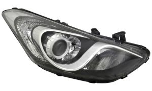 PHARE AVANT HYUNDAI I30 2012-2016 LAMPE H7+H7+H7 / DETAIL CHROMÉ / DROIT