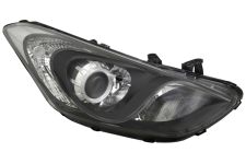 PHARE AVANT HYUNDAI I30 2012-2016 LAMPE H7+H7+H7 / DETAIL NOIR / DROIT