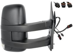 RÉTROVISEUR IVECO DAILY 2006-2012 BRAS LONG / ÉLÉCTRIQUE / CHAUFFANT / FEU CLIGNOTANT / ANTENNE / DROIT