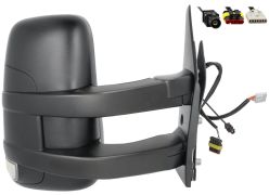 RÉTROVISEUR IVECO DAILY 2012-2014 BRAS LONG / ÉLÉCTRIQUE / CHAUFFANT / FEU CLIGNOTANT / ANTENNE / DROIT