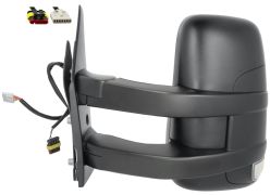 RÉTROVISEUR IVECO DAILY 2012-2014 BRAS LONG / ÉLÉCTRIQUE / CHAUFFANT / FEU CLIGNOTANT / AVEC SONDE / GAUCHE