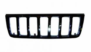 GRILLE JEEP GRAND CHEROKEE 1999-2002 FACE AVANT / EXTERNE / CHROMÉE 