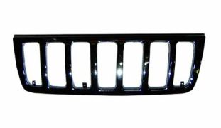 GRILLE JEEP GRAND CHEROKEE 2002-2005 FACE AVANT / EXTERNE / CHROMÉE 