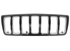 GRILLE JEEP GRAND CHEROKEE 2002-2005 FACE AVANT / EXTERNE / NOIRE / BORD CHROMÉE 