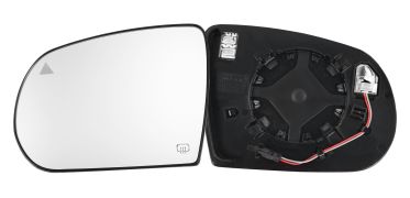 VERRE DE RÉTROVISEUR JEEP COMPASS 2021-2025 AVEC SUPPORT / CHAUFFANT / SIDE ASSIST / CONVEXE / GAUCHE