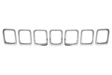 MOULURES GRILLE JEEP COMPASS 2017-2021 FACE AVANT / CHROMÉES