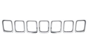 MOULURES GRILLE JEEP COMPASS 2017-2021 FACE AVANT / CHROMÉES