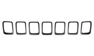 MOULURES GRILLE JEEP COMPASS 2017-2021 FACE AVANT / GRIS