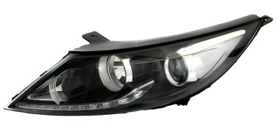 PHARE AVANT KIA SPORTAGE 2010-2014 BASE NOIRE / AVEC FEU DE JOUR / GAUCHE