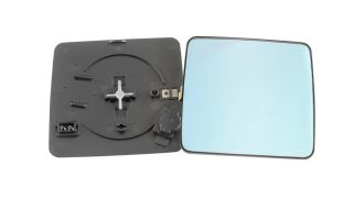 VERRE DE RÉTROVISEUR MERCEDES CLASE E (W124) 1984-1995 AVEC SUPPORT / CHAUFFANT / CONVEXE / BLEU / DROIT