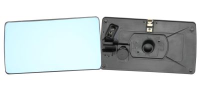 VERRE DE RÉTROVISEUR MERCEDES CLASE E (W124) 1984-1995 AVEC SUPPORT / CHAUFFANT / PLAT / BLEU / GAUCHE
