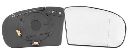 VERRE DE RÉTROVISEUR MERCEDES CLASE E (W211) 2002-2006 AVEC SUPPORT / CHAUFFANT / ASPHÉRIQUE / DROIT