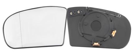 VERRE DE RÉTROVISEUR MERCEDES CLASE C (W203) 2000-2004 AVEC SUPPORT / CHAUFFANT / ASPHÉRIQUE / GAUCHE