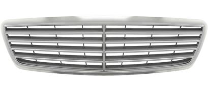 GRILLE MERCEDES CLASE C (W203) 2000-2004 FACE AVANT / CHROMÉE / GRIS