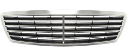 GRILLE MERCEDES CLASE C (W203) 2000-2004 FACE AVANT / CHROMÉE / NOIRE
