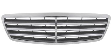 GRILLE MERCEDES CLASE C (W203) 2004-2007 FACE AVANT / COMPLÈTE / CHROMÉE / GRIS