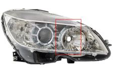 PHARE AVANT MERCEDES CLASE C (W204) 2007-2007 CERCLE DE DÉTAIL TRANSPARENT / DROIT